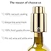 HEYIDA Wine Bottle Stopper, Wine Vacuum Plug and Beverage Bottle Stoppers with Food Grade Silicone, Reusable Wine Saver Sealer Pump Keeps Wine Fresh, Best Gift - Champaign Gold