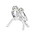SWAROVSKI Pair of Owls on Branch Figurine