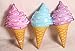 Kidsco Inflatable Ice Cream Cones -36 Inch -3 for Swimmig Pool & Beach Parties, Birthdays, Party Favors, & Props