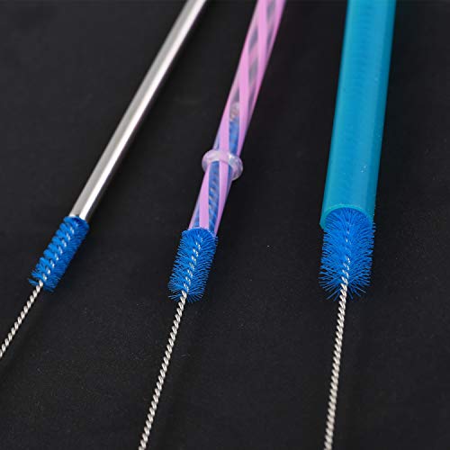 Upgraded Version 12 Pieces Drinking Straw Cleaning Brush Kit Blue, 12 Inches, 10 Inches and 8 Inches Straw Cleaner, Bendable Straw Brush For Multiple Size Straws - Thumbnail 4
