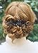 Missgrace Women Black Crystal Hair Comb Special Occasion Headpiece Black Women Hair Accessories