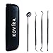 Dental Kit – 4 Piece Dentist Tools – Stainless Steel Tarter Scraper, Tooth Pick, Dental Scaler and Mouth Mirror, Dentist Home Use Tools - Dental Tool with Case