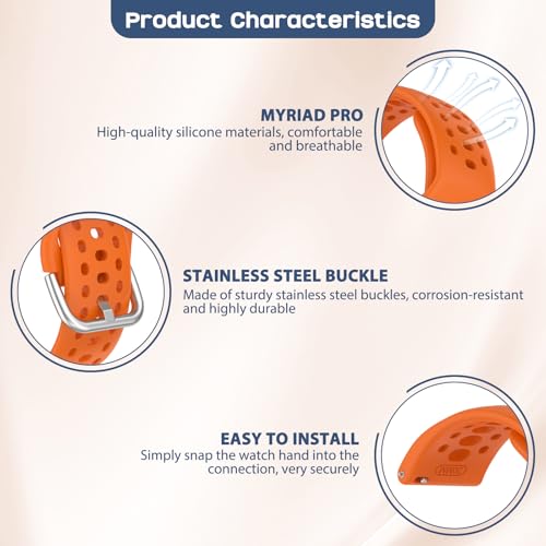 CHULN 6 Pezzis Cinturino per Amazfit Active 2/Active/Active 3 Premium/Garmin Vivoactive 5/Amazfit GTS/GTS 2/2 Mini, 20mm Regolabile Sportiva Cinturino in Silicone Morbido di Ricambio per Smartwatch.