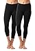 90 Degree By Reflex Yoga Capris - Yoga Capris for Women - Hidden Pocket - Black 2 Pack - Medium