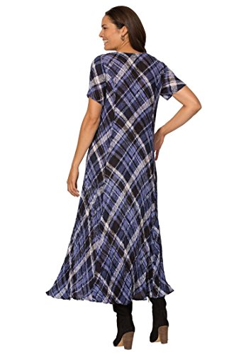 Women's Plus Size Short Sleeve Crinkle Dress