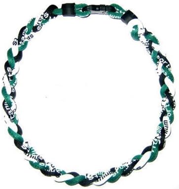 Amazon 野球tornadoチタンスポーツネックレス ブラック グリーン ホワイト 16 ネックレス ペンダント 通販