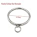BDSM Bondage Kit Anklet Cuffs/Collar/Handcuffs with Removable Ring – Round Stainless Steel Fetish Slave Restraints Tools for Adult,Femalecollarthumb 3