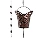 Iron Butterfly Decorative Rain Chain for Gutters | Unique Downspout Extension Home Décor | Rainwater Diverter with Rain Collector Cups is an Excellent Gift Idea for Housewarming, Birthday