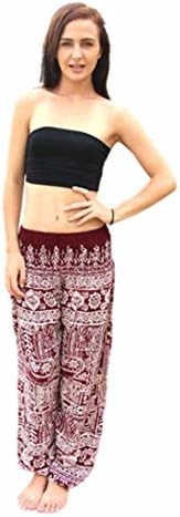 TAORE Leggings Boho Harem Pants Yoga for Womens Hippie Bohemian Elephant High Waist Plus Size Yoga Palazzo Pants