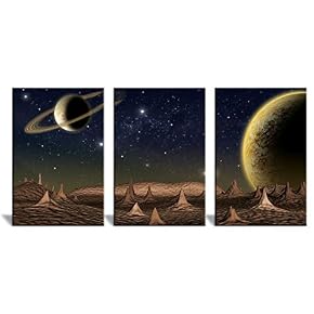 NWT Canvas Wall Art Deep Space Universe Painting...