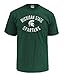 NCAA Michigan State Spartans Men's Pro Weight Short Sleeve College Logo Tee, X-Large,Dark Green