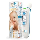 New Digital Infrared Baby Thermometer by AMAZING HEALTH GROUP - Fast Accurate Scanning of Forehead and Ear with Fever Alert - Moms LOVE the EASE of USE- Works on Infants, Kids, Adults - F D A Approved
