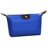 Designer Makeup Bags Waterproof Frame Pouch Women Zipper Cosmetics Case Ladies Travel Organizer Storage Diaper Make up Pencil Cases Bags Purse Organizing Hand Bag, Large, Color Vary (Navy Blue)