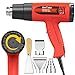 Heat Gun Variable Temperature, Amtake 1800W Hot Air Gun 120°F - 1020°F (50℃~550℃) with 2 Fan Speed, 4 Nozzle Attachments for Crafts, Heat shrink tubing, Stripping Paint, Welding