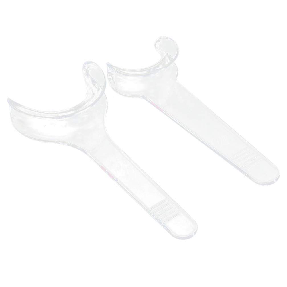 Healifty Dental Mouth Opener Big and Small for Each 4pcs Plastic Cheek Retractors Intraoral Orthodontics Lip Pusher Lip Retractor