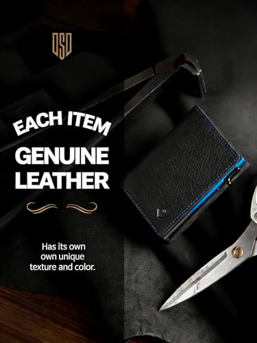 Men's RFID Blocking Anti-Theft Pop Up Wallet, Genuine Leather Slim Bifold Card Holder, Magnetic Closure, YKK Coin Pocket, ID Window, Holds 8-10 Cards or Bills, 5+ Coins, Travel Premium Gift for Men