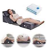 6PCS Qirroboni Orthopedic Bed Wedge Pillow Set, Adjustable Pillows for Neck Back and Leg Pain Rel...