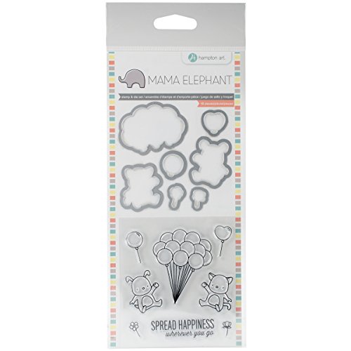 Mama elephant stamp & die set 4"x8"-up we go