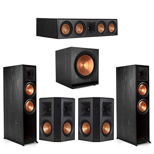 Klipsch 5.1.2 Ebony Home Theater System – 2 RP-8060FA, 1 RP-504C, 2 RP-502S, 1 SPL-150 Subwoofer
