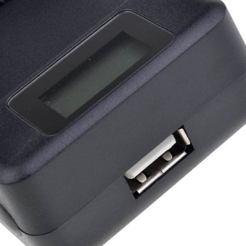 Efanr Black Universal Spare Battery Charger With LCD Display Indicator USB Wall Travel Cell Mobile Phone Battery Charging for Samsung Galaxy S7 S6 S5 S7 Edge Note 4 3 2 and More - Thumbnail 4