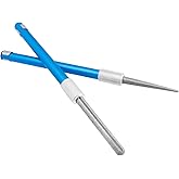 Eyech 2Pcs Serrated Knife Sharpener, Retractable Diamond Sharpening Rod Portable Pocket Knife Steel Sharpener Rod Multifuncti