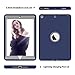 Hocase Compatible with iPad 5th/6th Generation Case, High-Impact Shock Absorbent Dual Layer Silicone+Hard PC Bumper Protective Case - Navy Blue/Grey