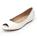 DREAM PAIRS Women's Dories Flats Shoes Low Wedge Heel Peep Toe