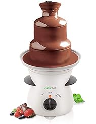 NutriChef 3 Tier Chocolate Fondue Fountain - Electric Stainless Choco Melts Dipping Warmer Machine - Melting, Warming, Keep Warm - for Melted Chocolate, Candy, Butter, Cheese, Caramel, White, One Size