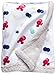 Disney Minnie Mouse Mink & Sherpa Double Sided Infant Blanket, Minnie Mouse Face Applique