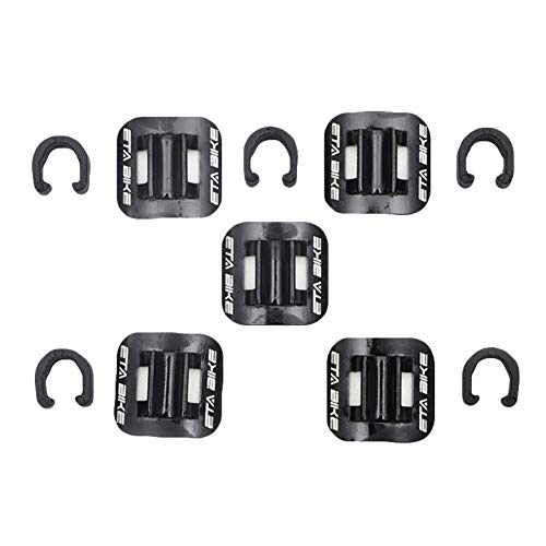 Balight Bicycle Cycle MTB Cable Tube Guid Accessories 5pcs/Set Aluminum Alloy Mountain Bike Brake Cable Oil Tube Guide Shifter Adapter Bicycle Frame C Buckle