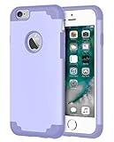 iPhone 6 Cases, Vogue Shop 2in1 Hybrid Hard PC Cover and Inner Soft Silicone Corner Protection High Impact Defender Combo Shell Case for iPhone 6 4.7 inch (purple)