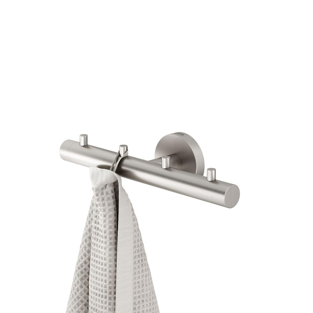 Tiger Boston, Towel hook multi, Brushed stainless steel, 54x195x50mm