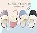 HomeTop Women's Cute House Slippers for Ladies Memory Foam Indoor Outdoor Slip on Bedroom Soft Home Shoes with Fuzzy Knitted Faux Fur (37-38 (US Women's 7-8), Pink)