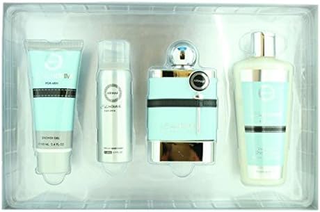ArmafBlue Homme 4-Piece Set for Men (3.4 Oz Eau De Toilette + 3.4 Oz Body Lotion + 1.7 Oz Body Spray + 8.4 Oz Body Mist)