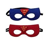 12 Pieces Superheroes Party Character Felt Fun Cosplay Masks Headwear Spiderman Superman Boys and Girls Theme (Superman)