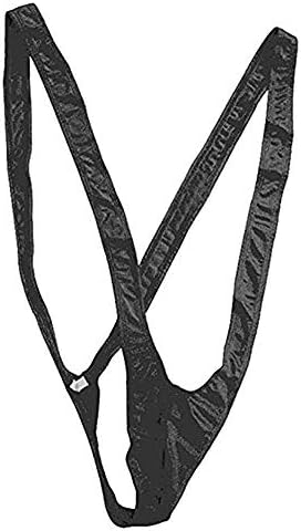 TAROMAING Men's Mankini Swimsuit Thong Borat Style V Sling Stretch Sexy Underwear Suspender Bodysuit Strap Thongs Bodysuit