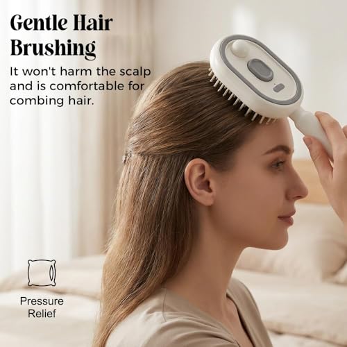 Electric Spray Air Cushion Massage Comb,2026 New Electric Spray Air Cushion Brush,Rechargeable Steaming Massage Hair Care Brush for Hair for Reduce Frizz, Nourishes Hairs,Anti-Static (pink)