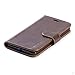 Mulbess Vintage-Style Leather Wallet Case,Flip Cover with Magnetized Closure, Card Slots Money Pouch and Stand Feature for Nokia 8,Coffee Brown