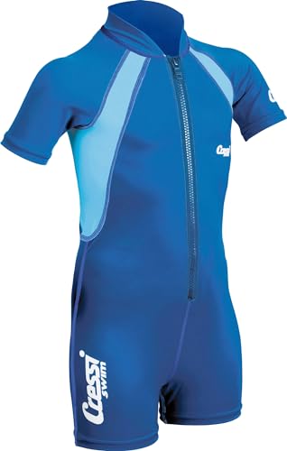 Cressi Boys Shorty Neoprene Snorkelling Suit - Blue,LARGE - Age 4/6