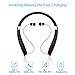 Bluetooth Headset, MixMart V4.1 Bluetooth Headphones Wireless Neckband Foldable Bluetooth Headset Sweatproof Earphones with Retractable Earbud for iPhone, Android, Other Bluetooth Enabled Devices