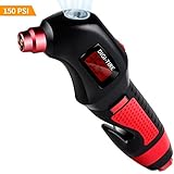 Morpilot Digital Tire Pressure Gauge 150 PSI Aluminum Alloy Nozzle with Led Flashlight, Life hammer, Seatbelt Cutter Function Battery Included