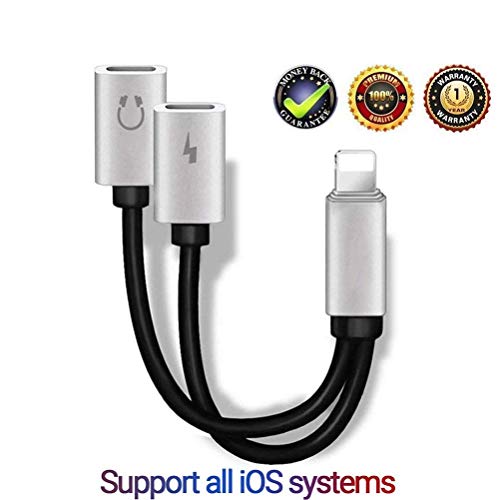 Headphone Adapter Earphone Jack Adaptor for iPhone 7/7Plus Music and Charge Splitter iPhone X Accessories Headphone Jack Adapter for iPhone 8/8Plus Earbud Adapter plus stand accesorio para celular