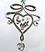My Precious Sister Bow Knot Heart Suncatchers Glass Sister Wind Chime with Pressed Flower Hearts Embedded in Glass with Metal Trim Sister Heart Charm Gifts for Sister Birthdays Christma