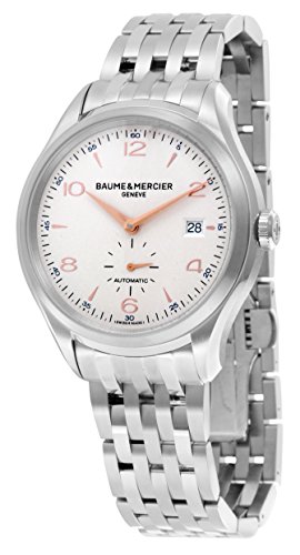 Baume & Mercier Men's BMMOA10141 Clifton Analog Display Swiss Automatic Silver Watch