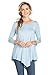 Frumos Womens Tunic for Leggings Round Neck Top Aqua 2XL