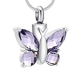 Butterfly Cremation Necklace for Ashes - Urn