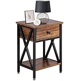 VECELO Side/End Table Nightstand with Drawer