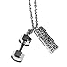 The Original Strong Is Beautiful Necklace By Santa Monica Charm Co. With Dumbbell Pendant
