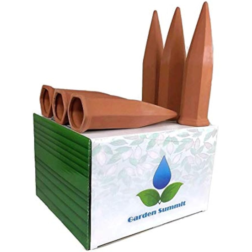 Terracotta Plant Watering Stakes 6 Pack Set Self