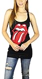 Rolling Stones Womens Long Racerback Tank Top Small Black